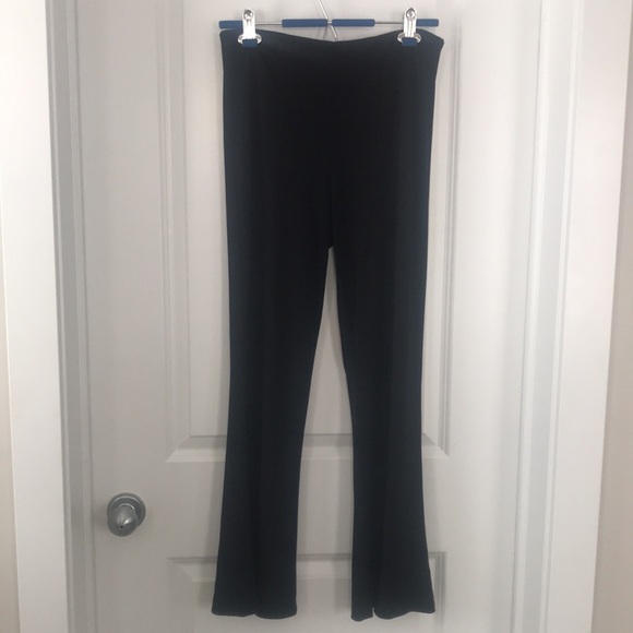 ABS Black Pants with Bottom Slit - Picture 1 of 6